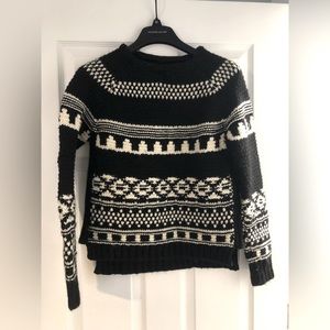 Zara knit black and white sweater